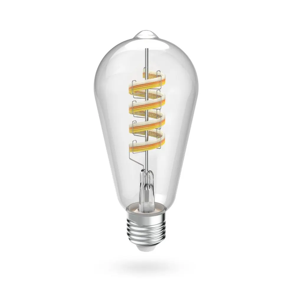 Hama SMART WiFi LED žárovka, Matter, E27, retro, ST64 Filament, RGBW, stmívatelná, aplikace