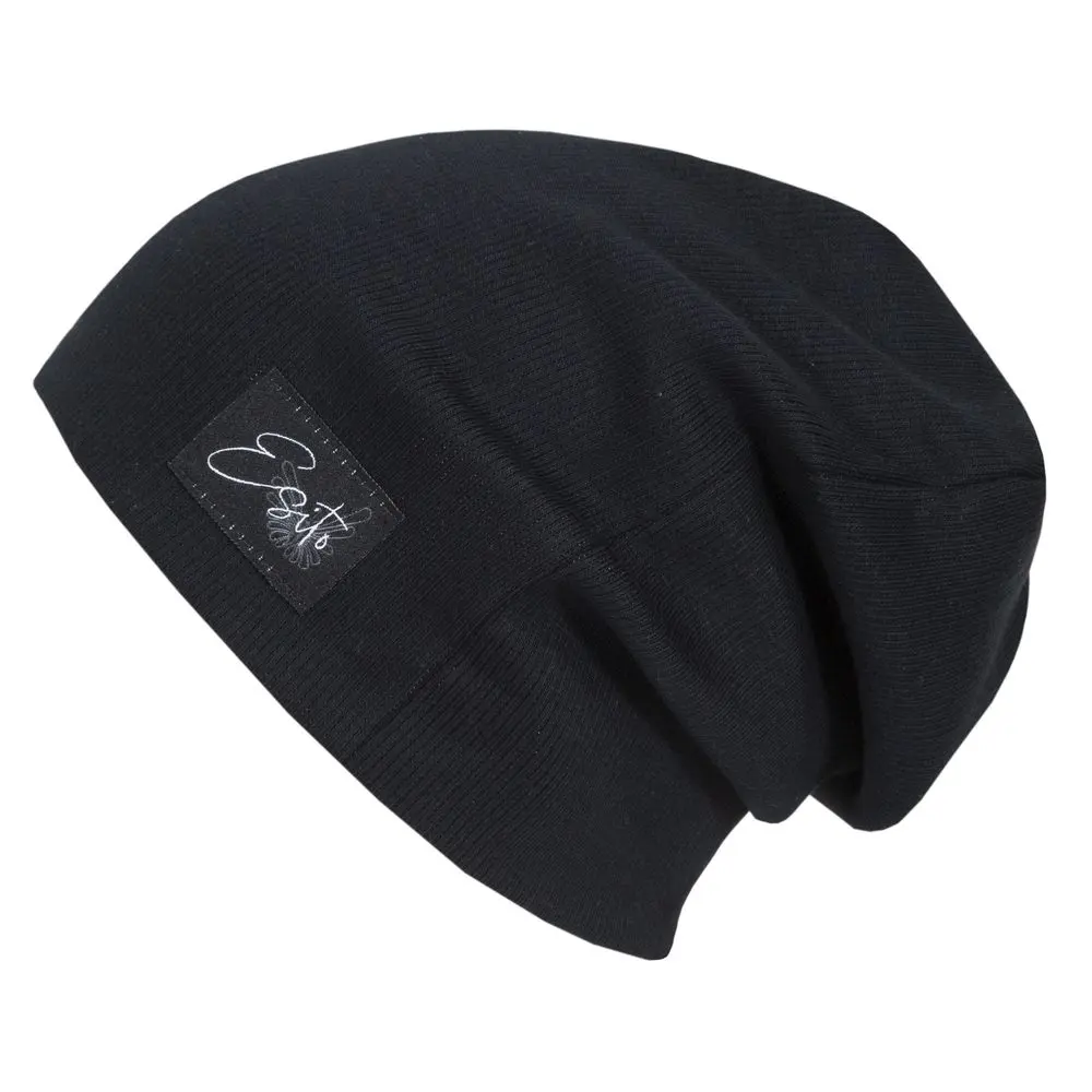 ESITO Žebrovaná čepice spadená Color Black - černá - 44 černá