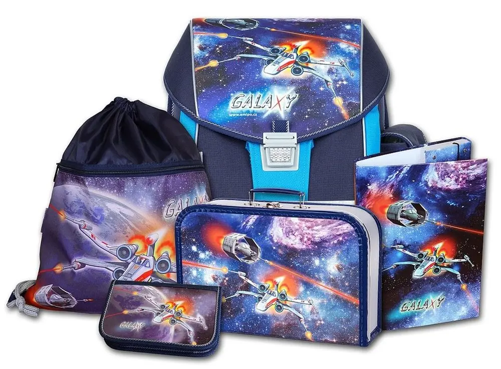 Emipo Školní aktovkový set ERGO ONE Galaxy 5-dílný