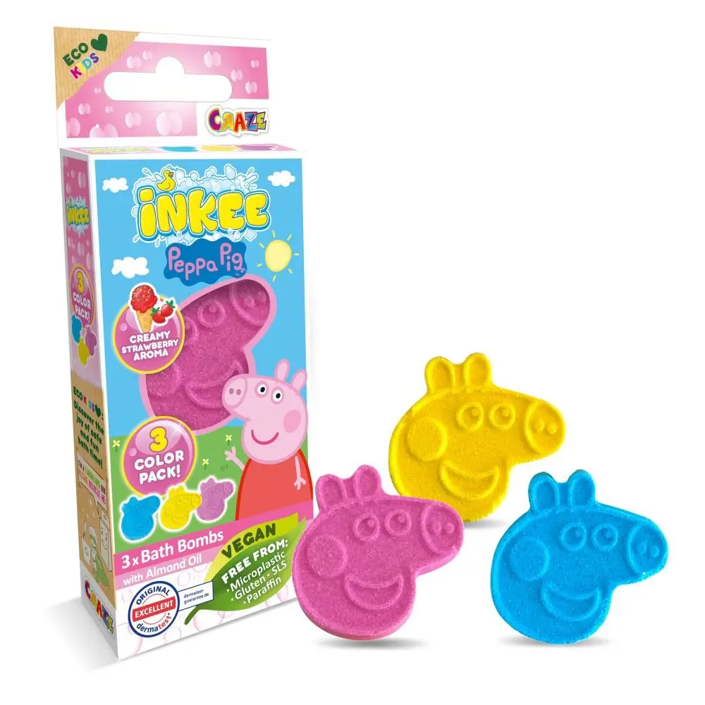 Peppa Pig Bath Bomb koupelová bomba pro děti 3x15 g