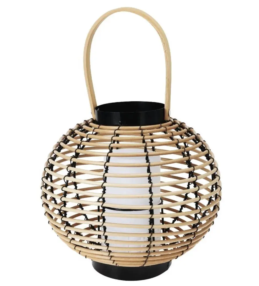 PROGARDEN Venkovní lucerna s LED svíčkou ratanová 26 cm KO-AF5000720
