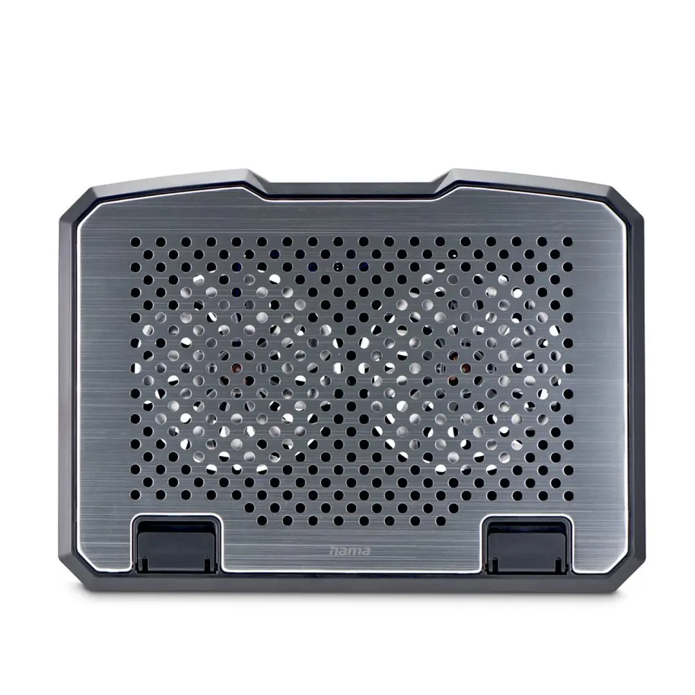 Hama chladicí stojan pro notebook Aluminium, naklápací, 2 ventilátory, modré podsvícení, tichý chod