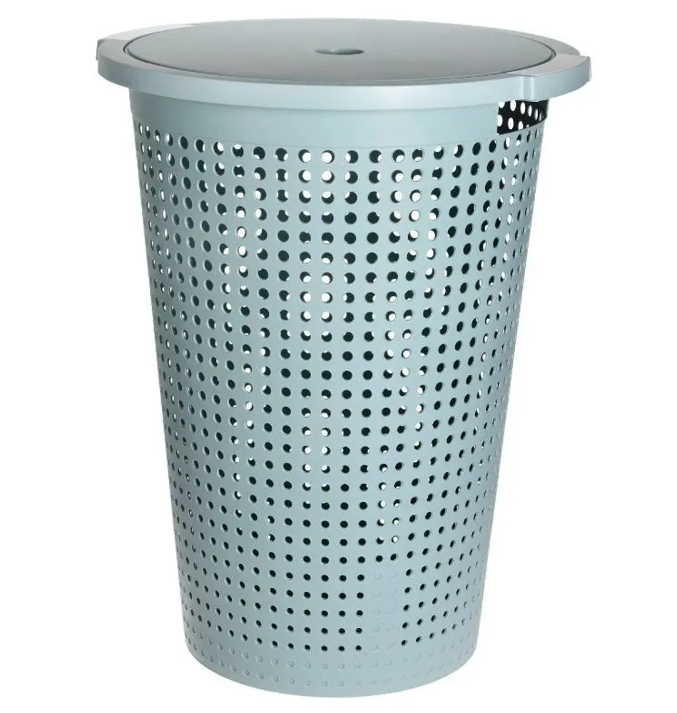 EXCELLENT HOUSEWARE Koš na prádlo s víkem 35 l 40 x 52 cm zelený KO-Y54231170zele