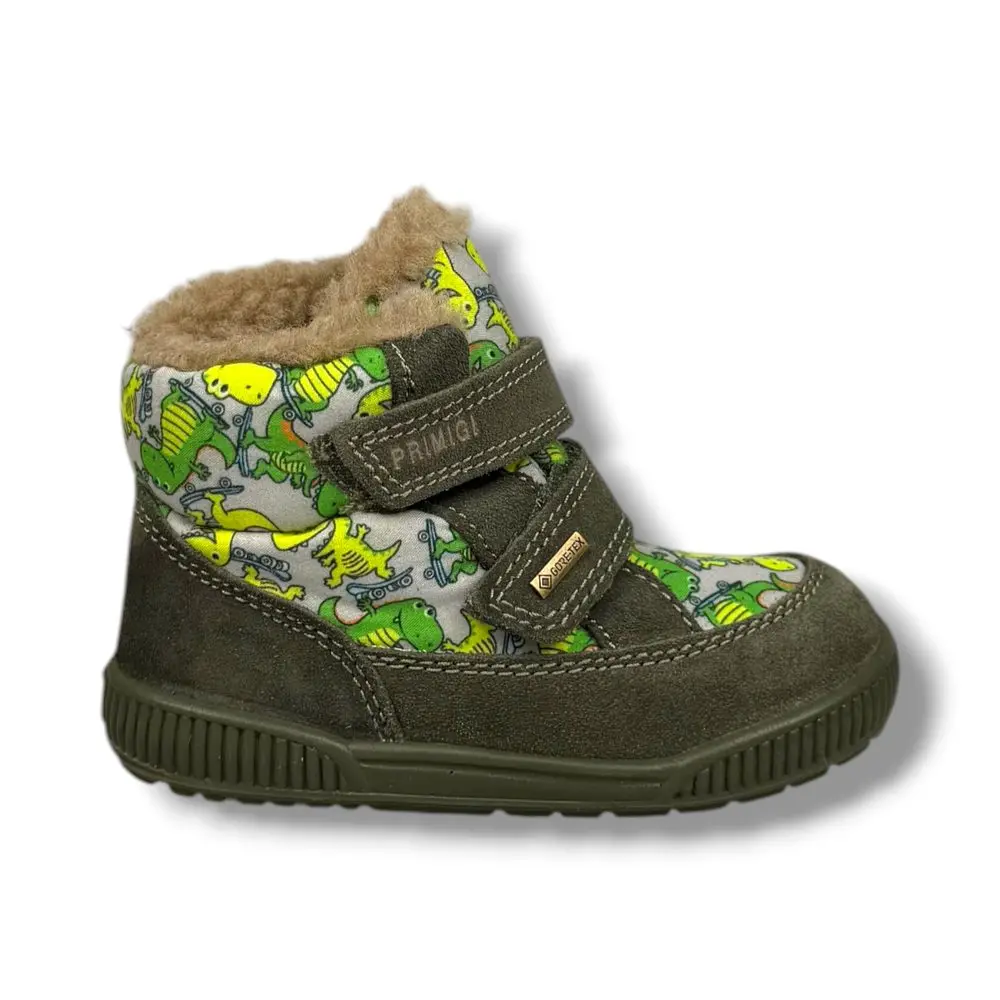 Primigi 2361566 dětské zimní kotníkové boty GORE-TEX® s dinosaury -