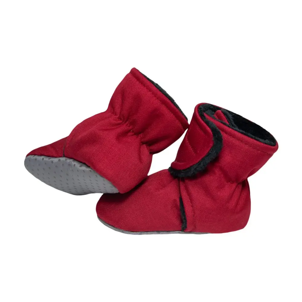 ESITO Capáčky barefoot Softshell Lamb Red - červená / 2 - délka stélky: 12 cm - 4 - délka stélky: 14 cm červená
