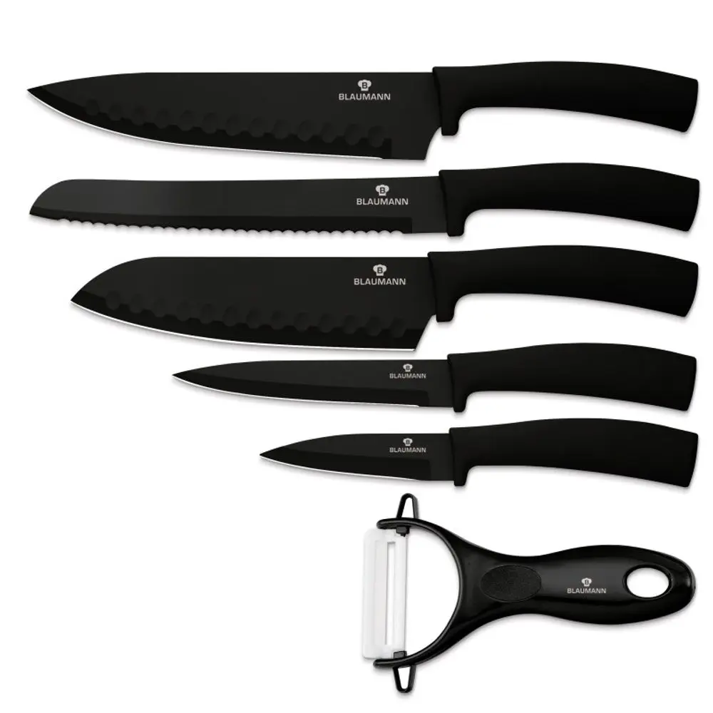 BLAUMANN Sada nožů 6 ks Black Silver Collection BL-5136