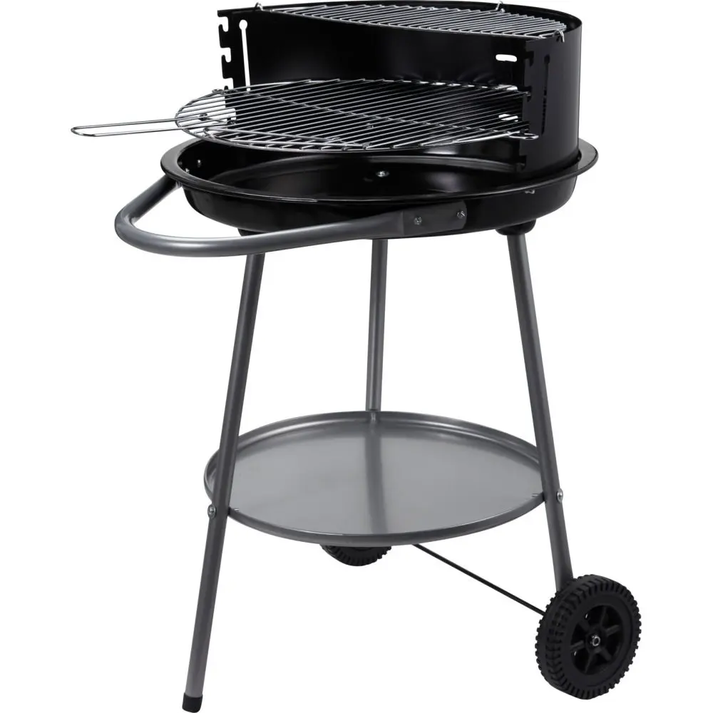 SIAKI HUISHOUD Gril na dřevěné uhlí na kolečkách 51 cm KO-C83000580