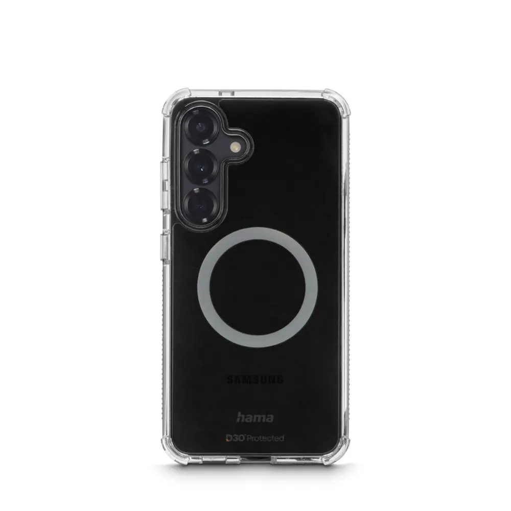 Hama Extreme Protect, kryt pro Samsung Galaxy S25, magnetický, D3O®, nežloutne, průhledný