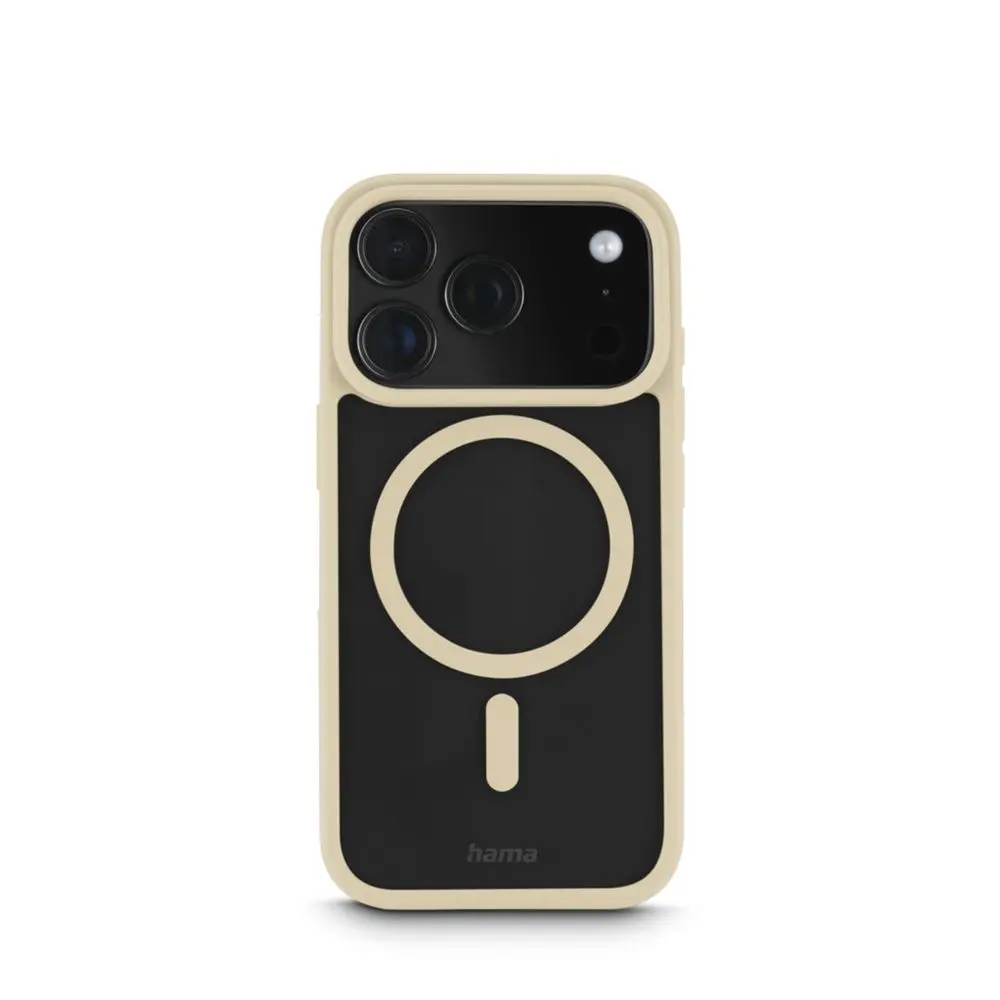 Hama Frame Protect, kryt pro Apple iPhone 17 Pro, magnetický, průhledný/béžový