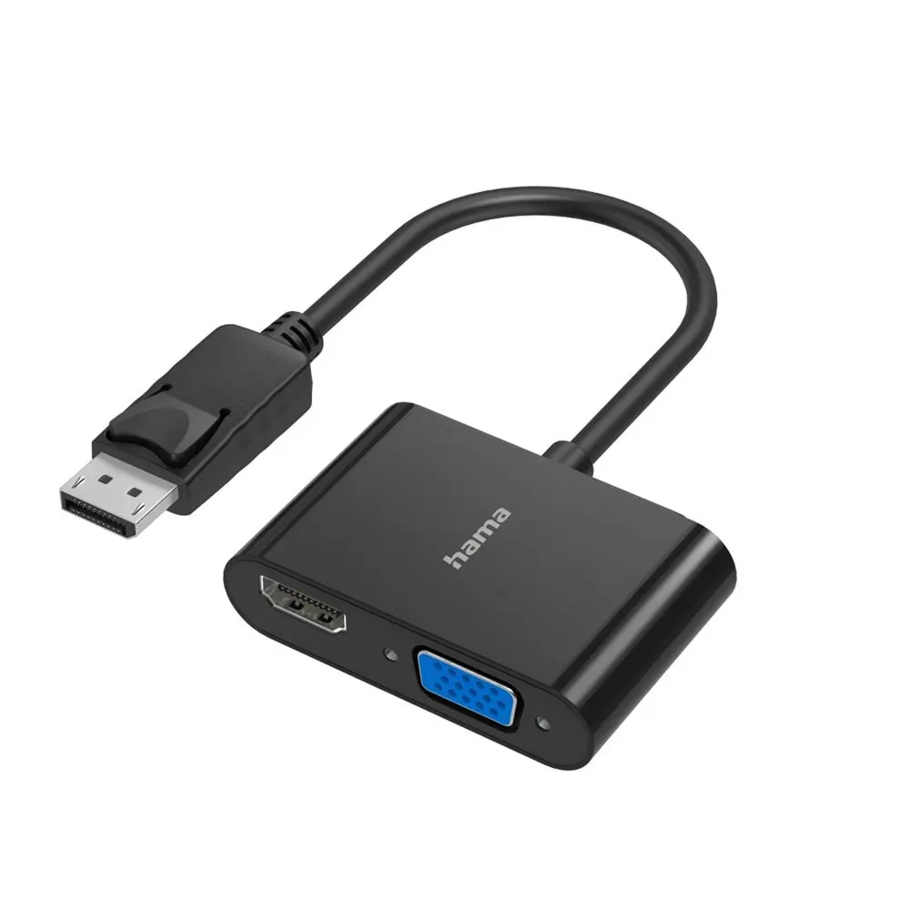 Hama video rozbočovač a převodník DisplayPort na HDMI/VGA