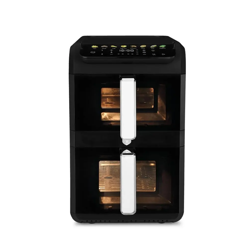 BERLINGERHAUS Horkovzdušná fritéza digitální dvojitá 4+6 l Matte Black Collection BH-9926