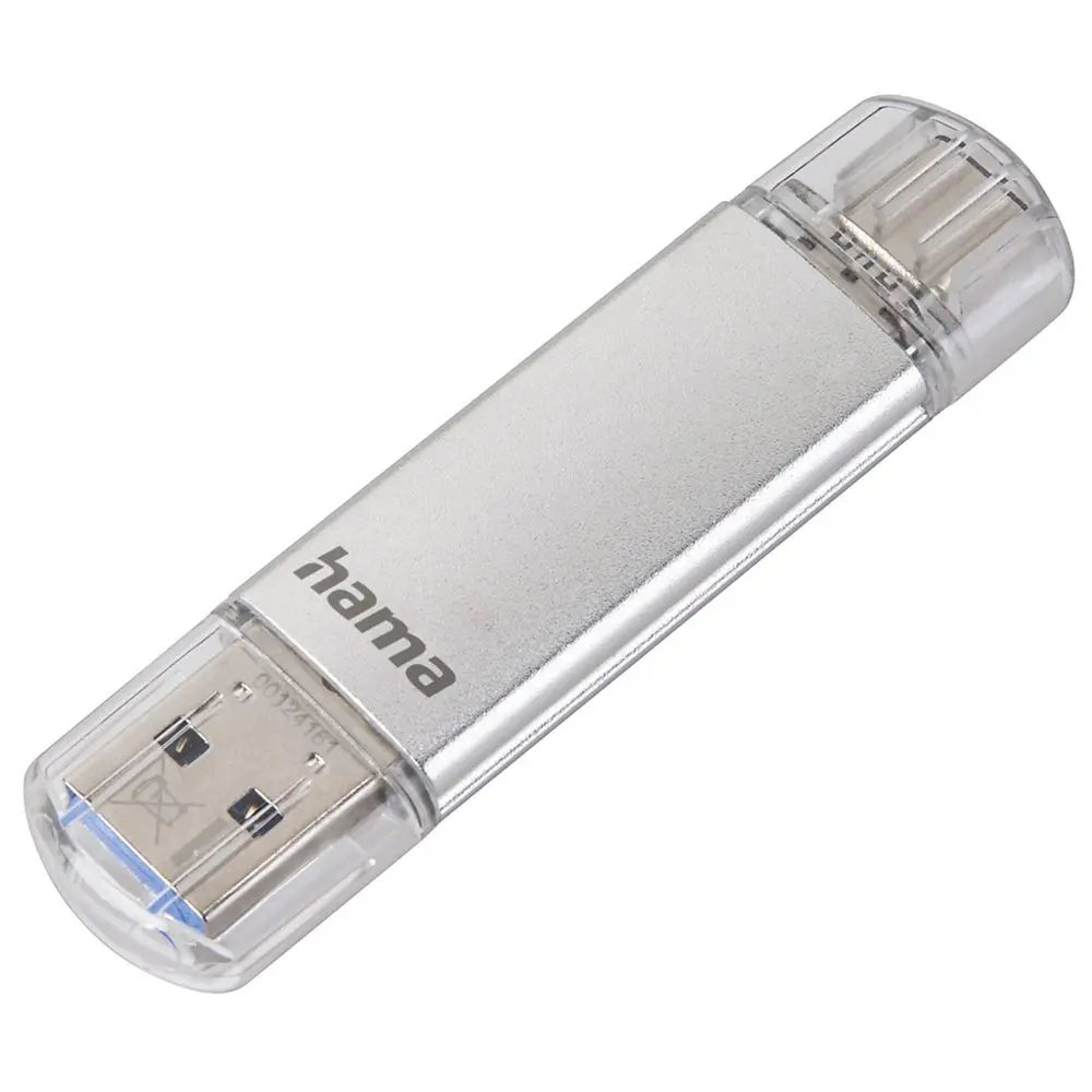 Hama Flash Pen Laeta, USB-C/USB-A 3.1, 256 GB, 40 MB/s, stříbrný