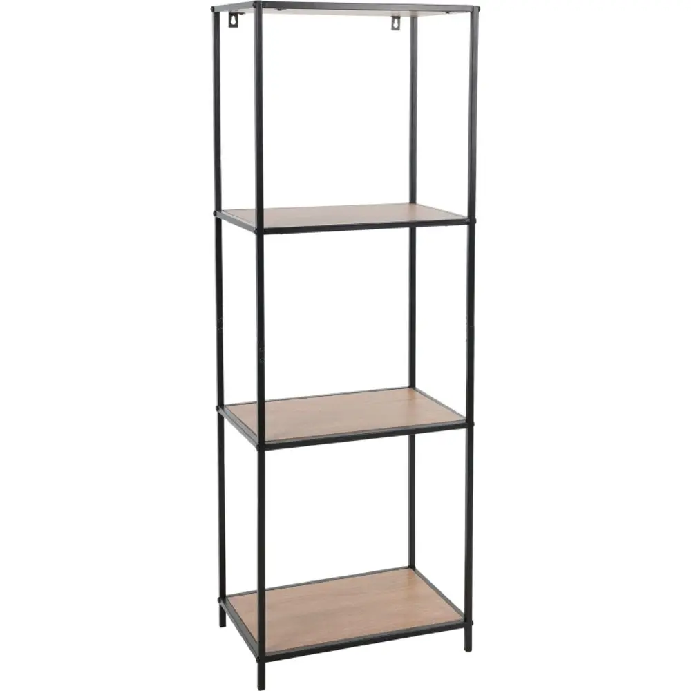 Home Styling Collection Kovový regál se 4 policemi MDF, 45 x 30 x 130 cm černá NB1510180