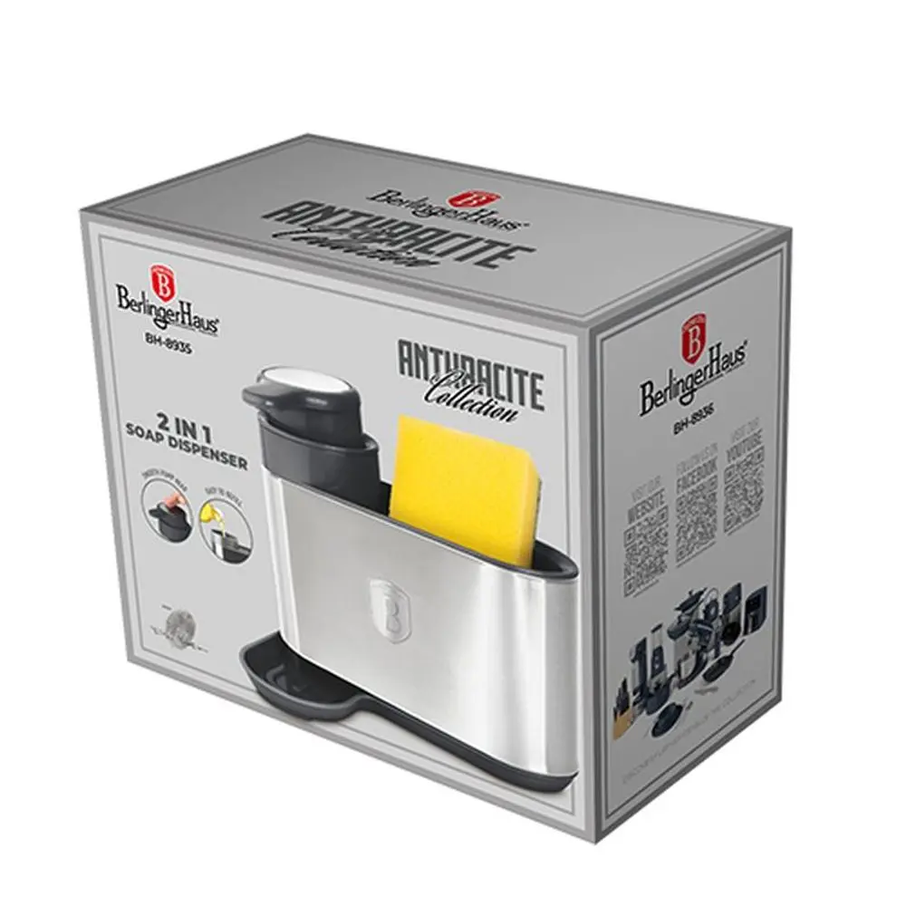 BERLINGERHAUS Dávkovač mycího prostředku 2 v 1 Anthracite Collection BH-8935