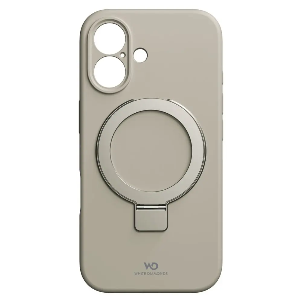 White Diamonds Mag Urban Stand Case, kryt pro Apple iPhone 16, MagSafe kompatibilní, pískový