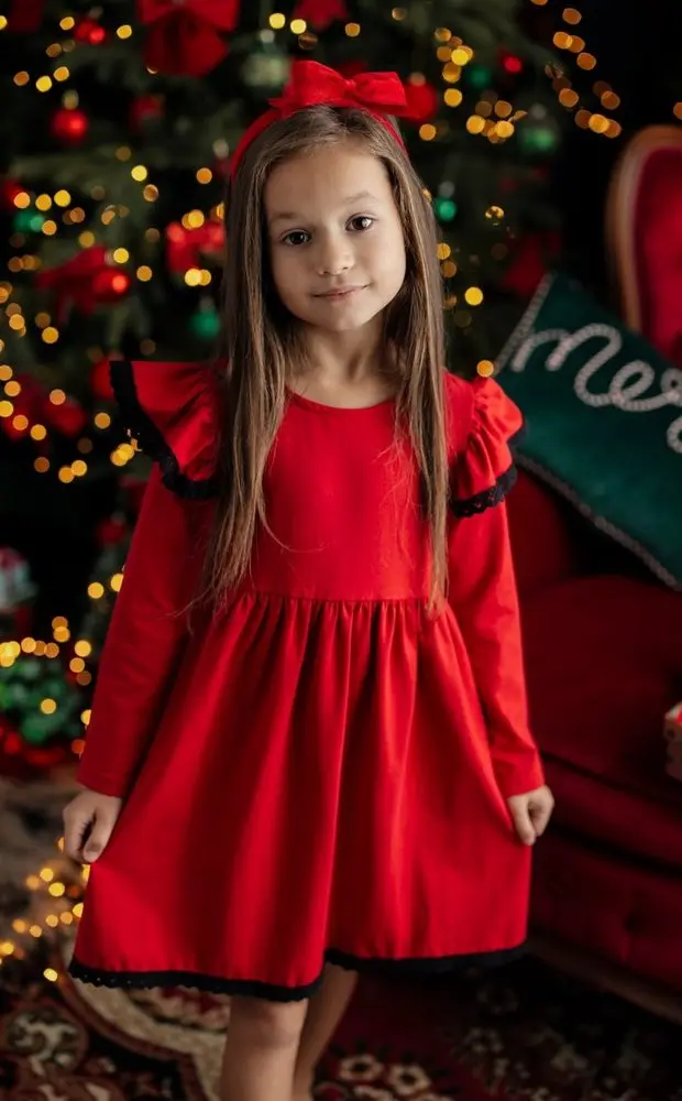 Dívčí slavnostní Lily Grey - červené - 98