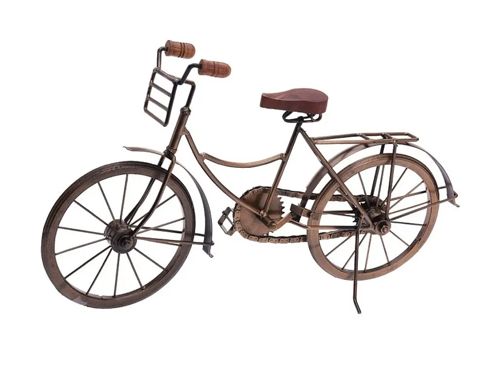 HOMESTYLING Dekorace stojící BICYKL 47 cm měděná KO-A78100010mede
