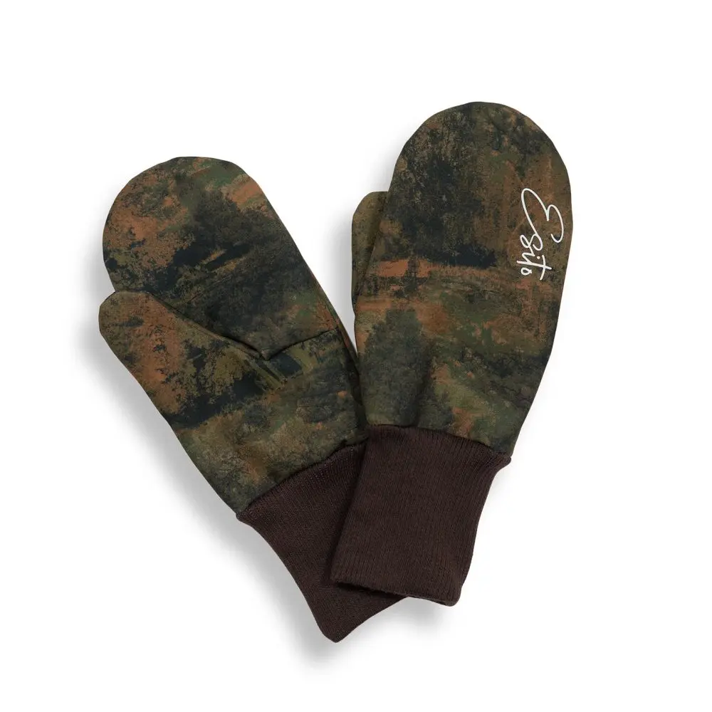 ESITO Palcové rukavice softshell DUO Forest - hnědá