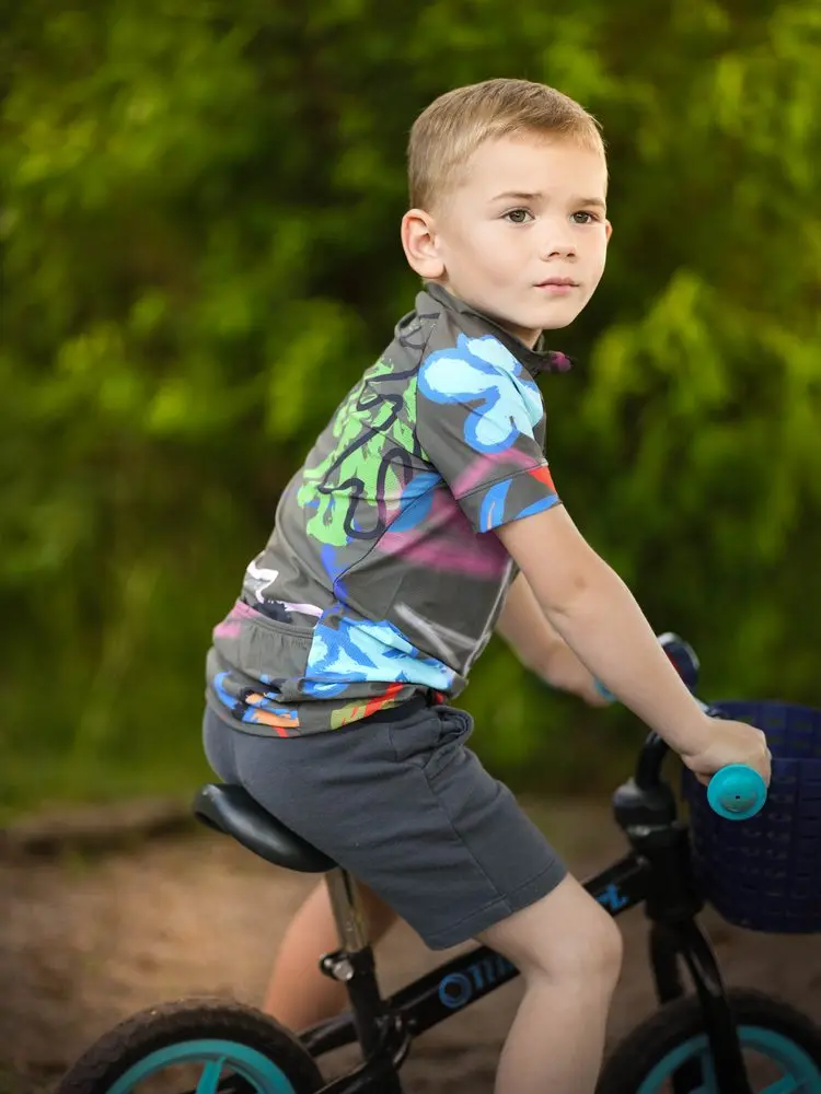 Unuo, Dětský funkční cyklodres, Khaki, Fantazie