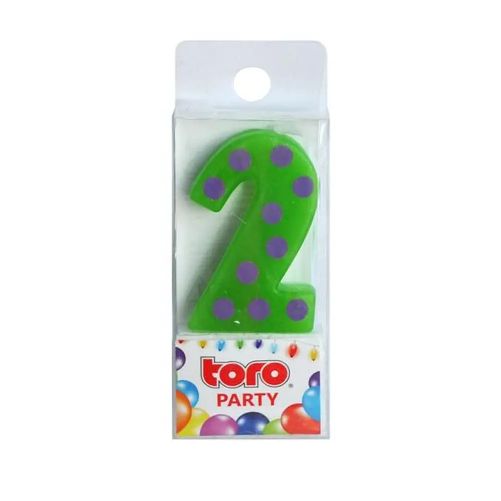 TORO SVÍČKA ČÍSLICE "2", ZAPICHOVACÍ, 3X4,5X0,9CM
