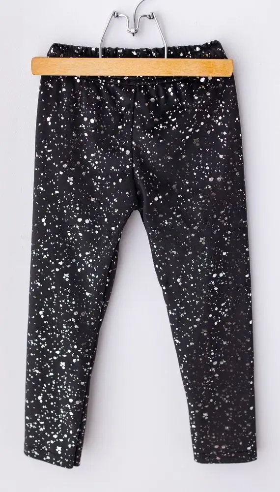 Premium sametové Lily Grey legíny Silver Black