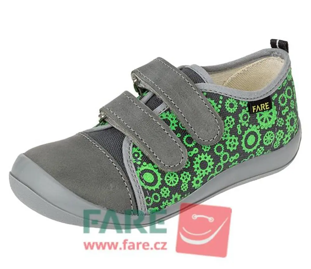 FARE Dětské tenisky 4117432 - šedá/zelená -