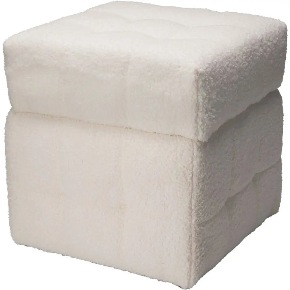 HOMESTYLING Taburet s úložným prostorem 38x38x37 cm bílá KO-NB1510850bila