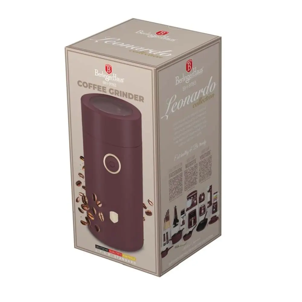 BERLINGERHAUS Mlýnek na kávu elektrický Leonardo Collection BH-9783