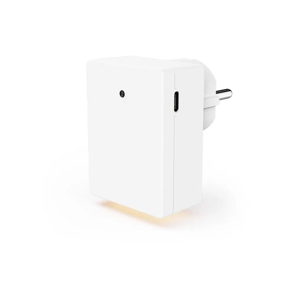 Hama noční/orientační LED světlo, do zásuvky, 1x USB-A, 1x USB-C, soumrakový senzor