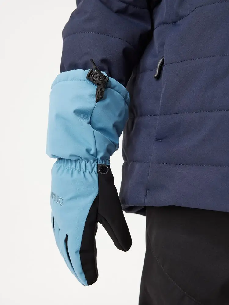 Unuo Dětské zimní rukavice prstové Ski, Modrá - M - 5-6 let