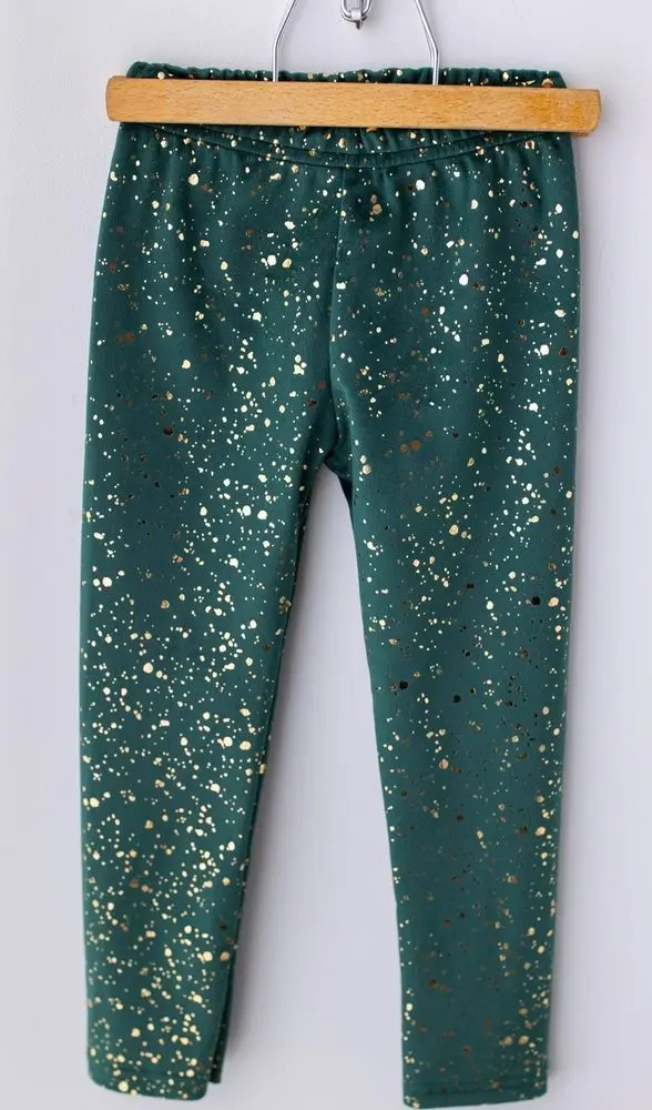 Premium sametové Lily Grey legíny GREEN