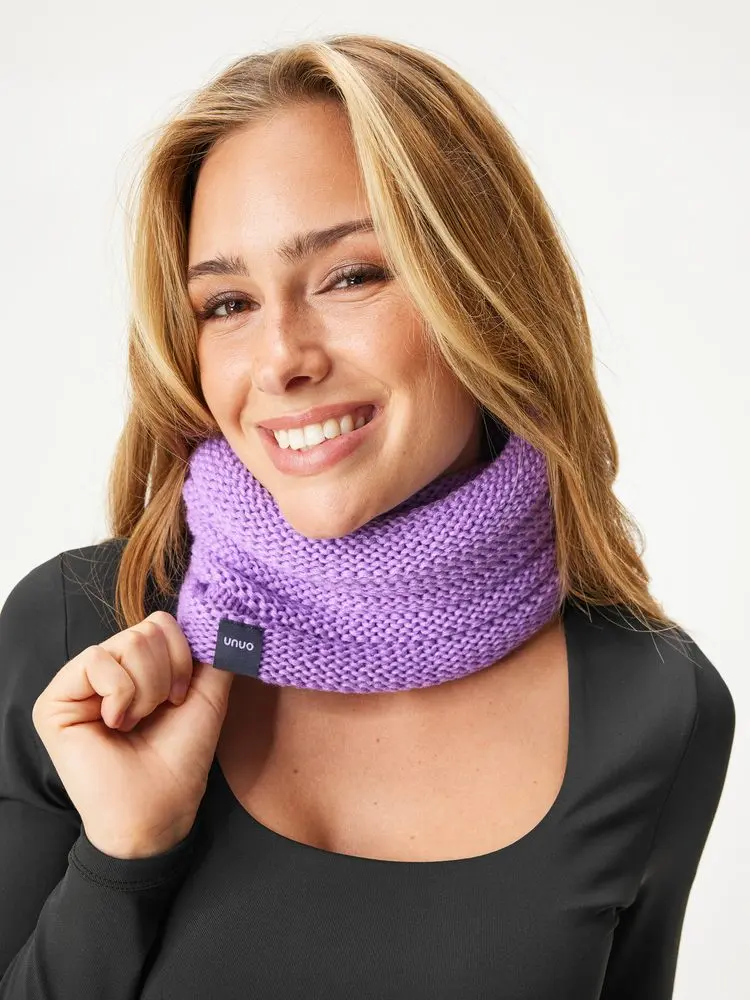 Unuo Nákrčník pletený Wrap, Lila - UNI