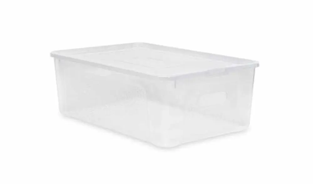 box 12,5l+víko, otvory, 39x26x13cm, transp.RASTR, MULTIBOX, plast