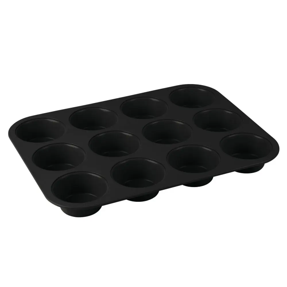 BERLINGERHAUS Forma na muffiny 12 ks Matte Black Collection BH-7950