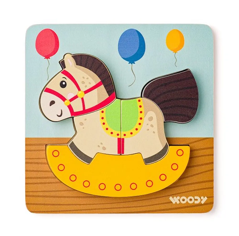 Woody Puzzle Baby - houpací koník