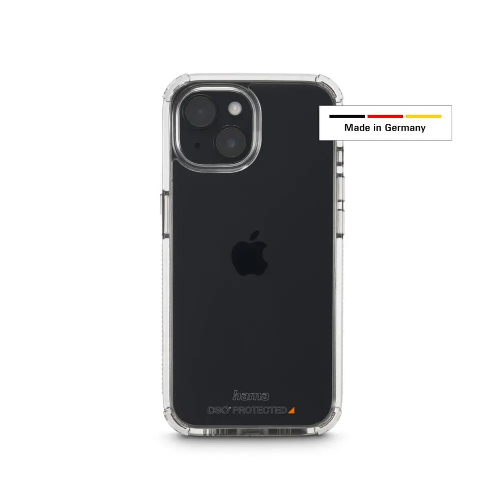 Hama Extreme Protect, kryt pro Apple iPhone 15, materiál D3O®, nežloutne, průhledný