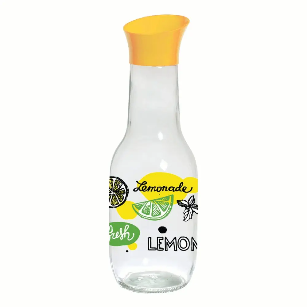 Skleněná karafa s víčkem TORO 1l citron