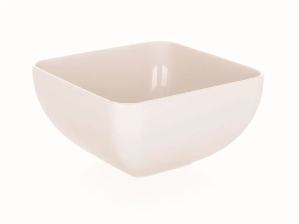 miska 0,5l, 11x11x 6,3cm,AMIENS, čtv.,krém.plast