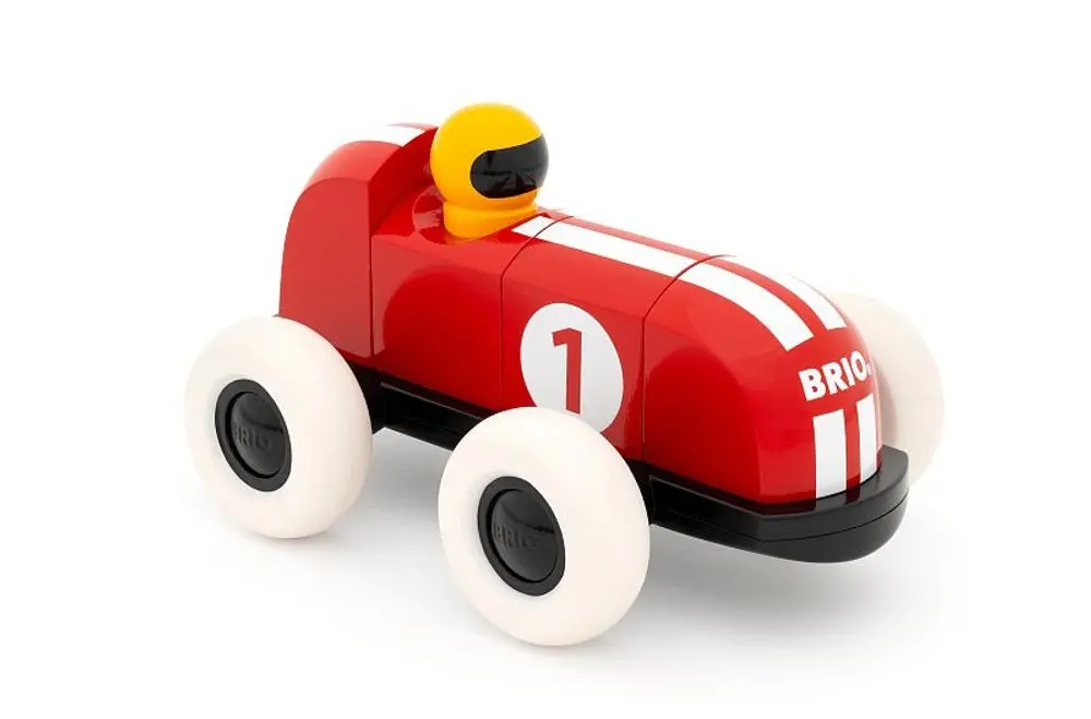Dřevěná stavebnice Závodní autíčko Magnetic Race Car BRIO 5 magnetických dílů od 12 měsíců