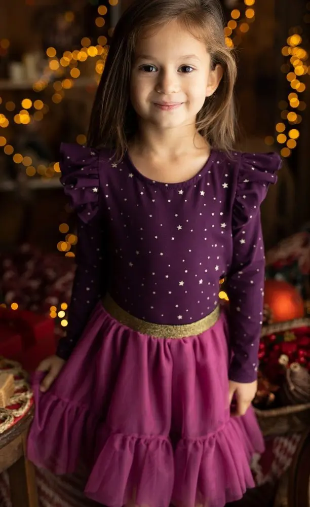 Lily Grey Dívčí blůzka Lily Grey - Purple stars - 104