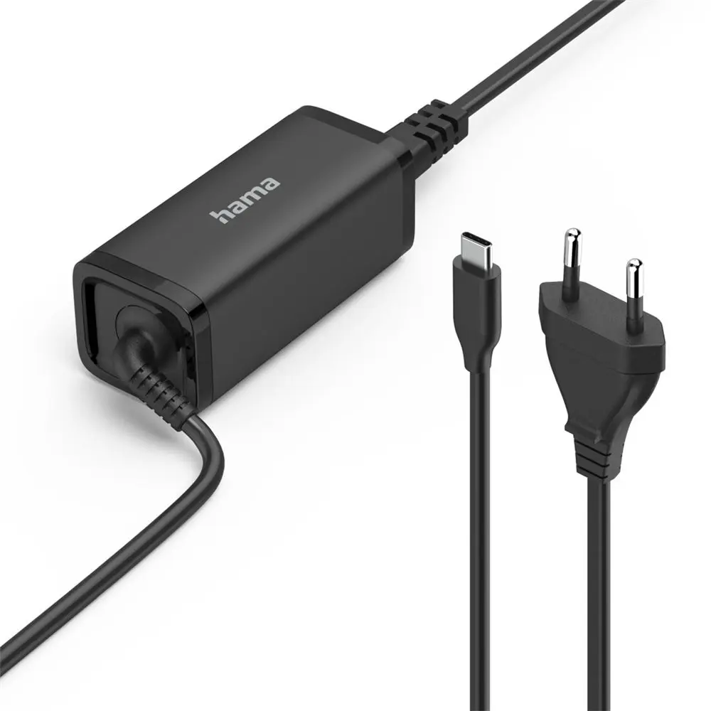 Hama USB-C napájecí zdroj pro notebooky, Power Delivery, GaN, 65 W