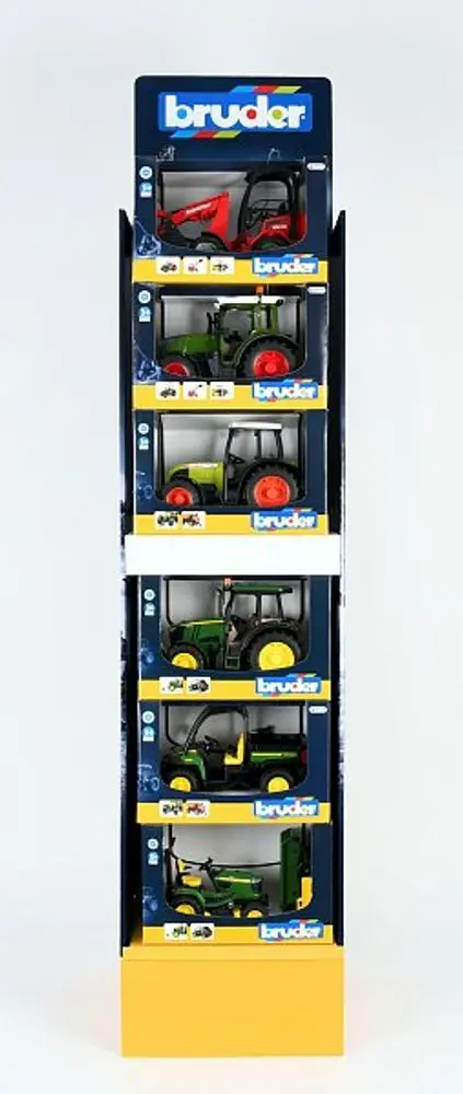BRUDER Display - zemědělské stroje, 6 x 2 ks