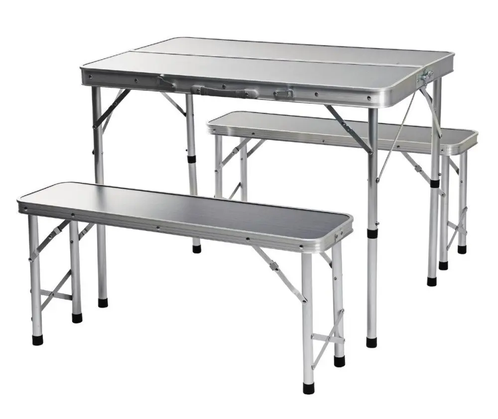 REDCLIFFS Kempingový nábytek skládací stůl + 2 lavice KO-CM4100110