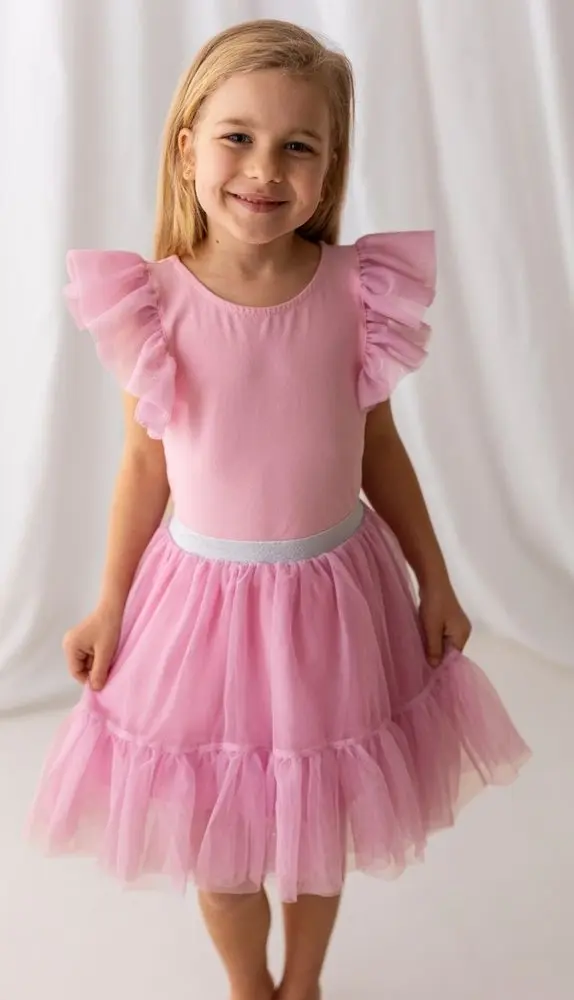 Dívčí sukýnka Princess Lily Grey růžová
