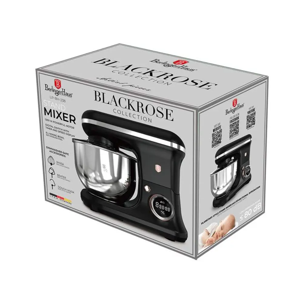 BERLINGERHAUS Kuchyňský robot 1200 W Black Rose Collection LP-BH-238