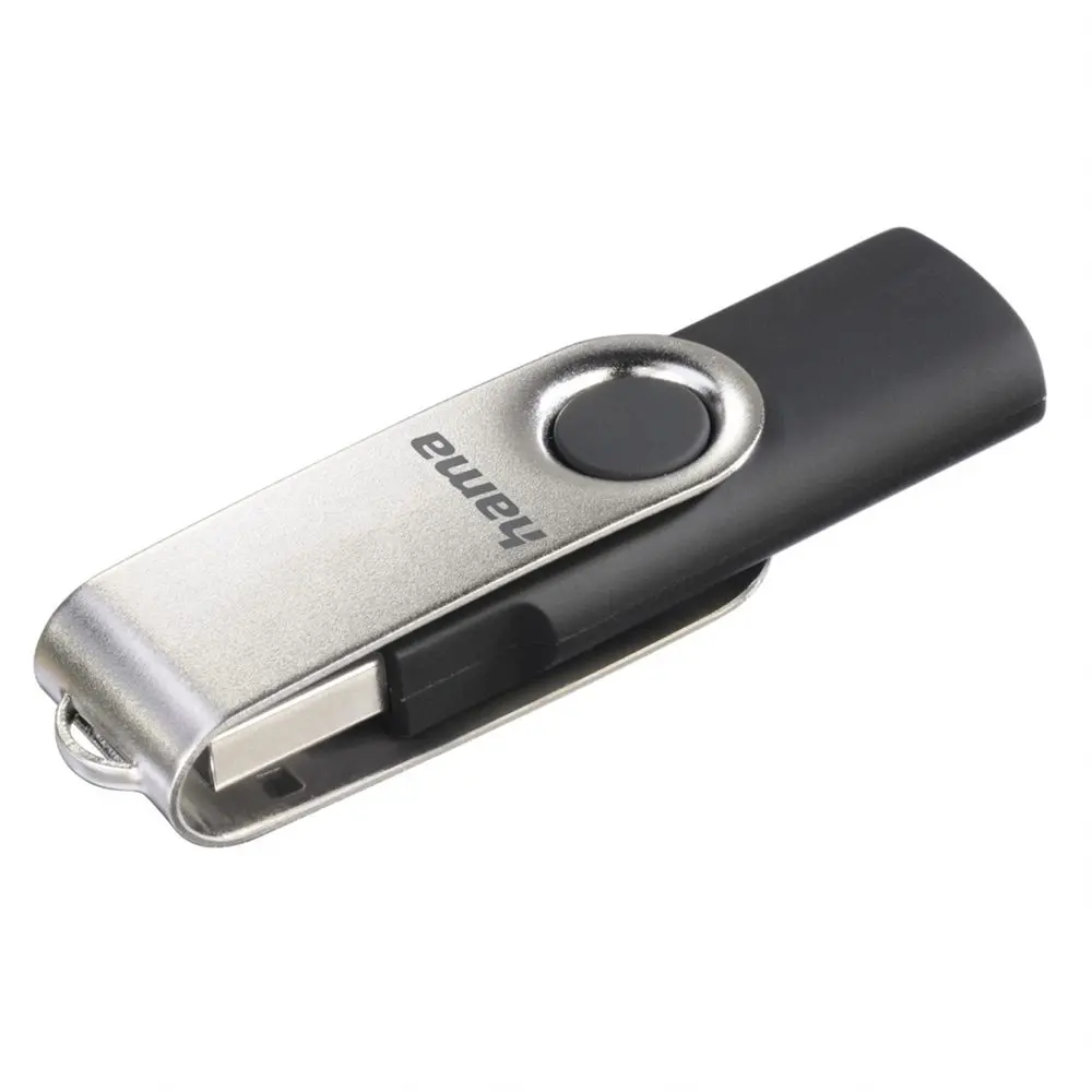 Hama rotate FlashPen, USB 2.0, 64 GB, 6 MB/s, black/silver