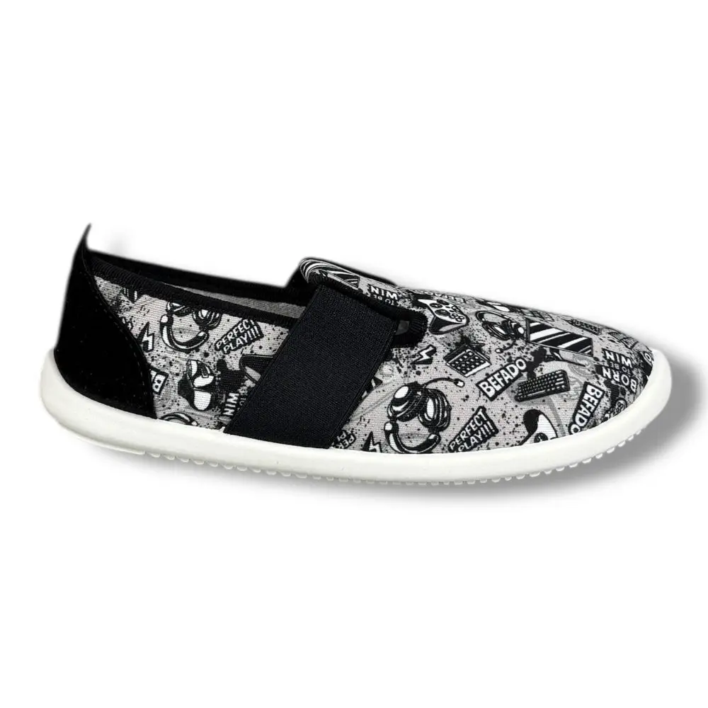 Befado Chlapecká BAREFOOT domácí obuv Softer 901X024 - šedé, play -