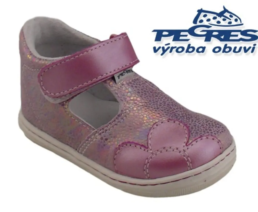 Pegres dětská obuv 1100 met. růžová