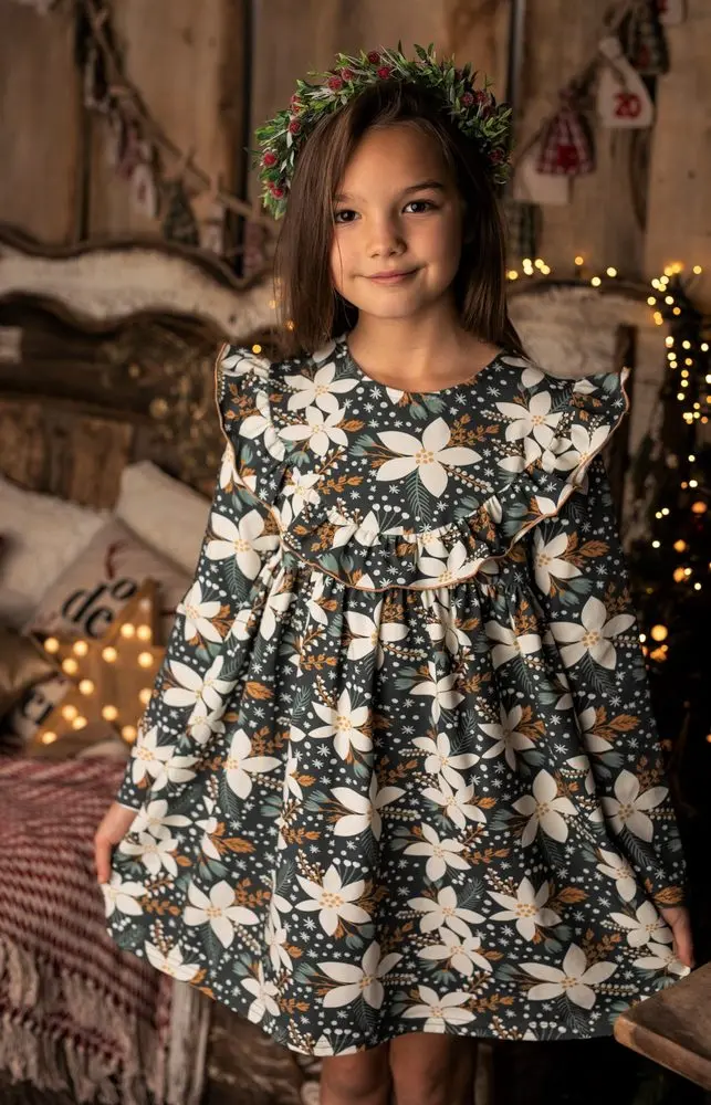 Lily Grey Dívčí slavnostní Lily Grey zimní květ - 104