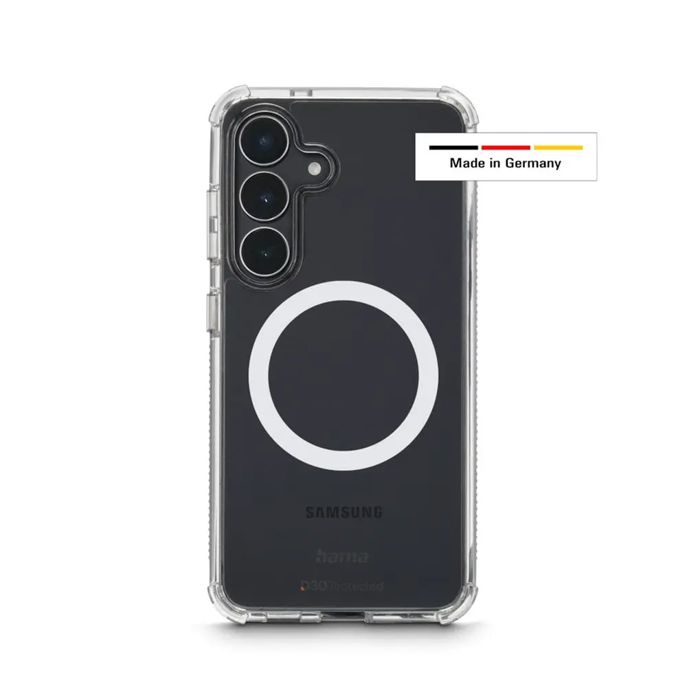 Hama Extreme Protect, kryt pro Samsung Galaxy S25 FE, magnetický, D3O®, nežloutne, průhledný